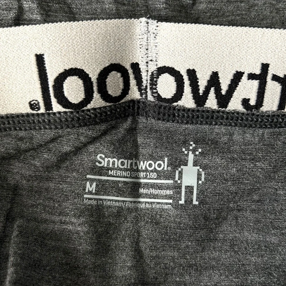 NWT Smartwool Men's MerinoSport 150 Boxer Brief Medium Gray Heather M Base Layer